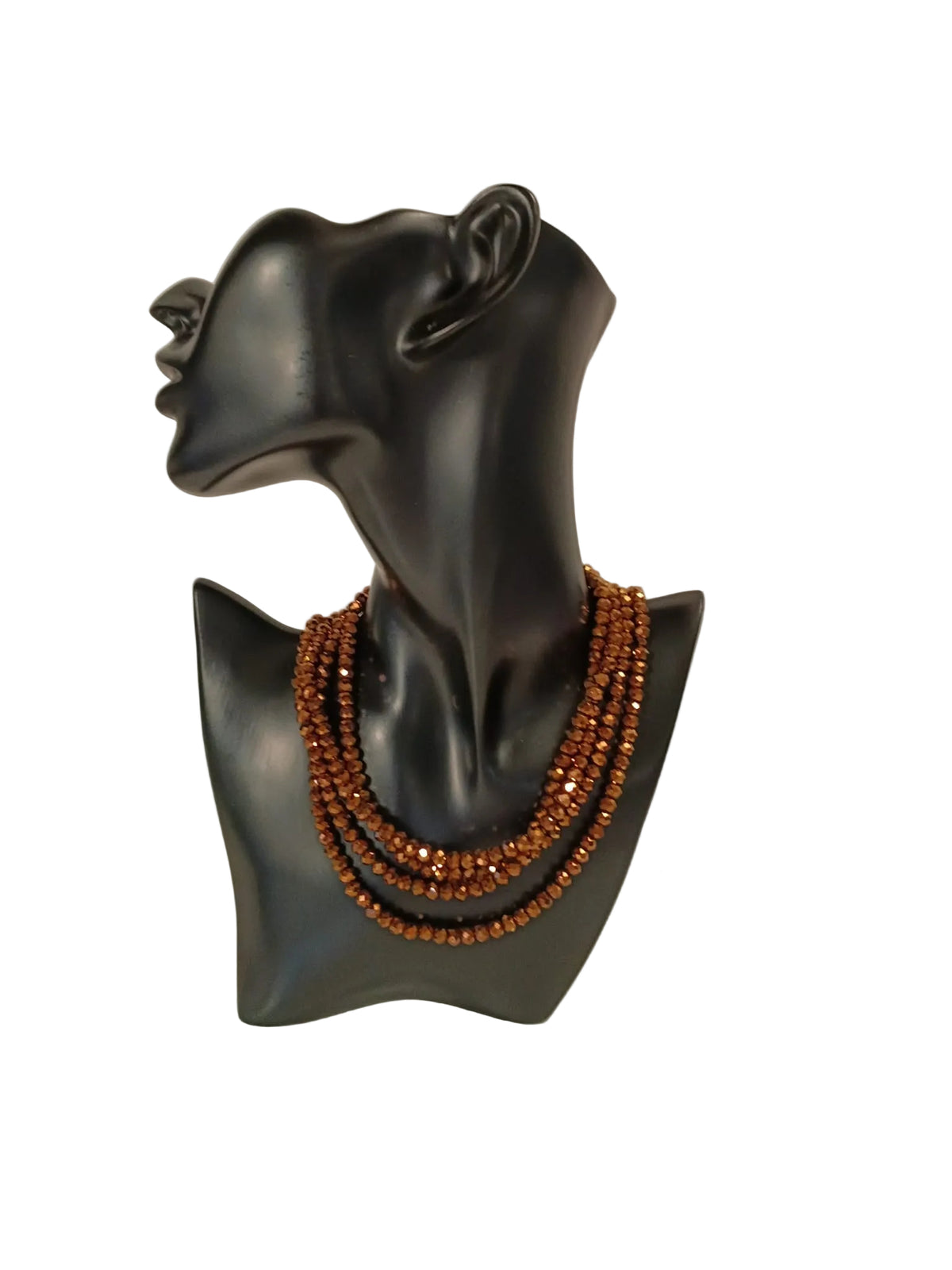 Collana Lunga di Perline di Vetro Sfaccettato