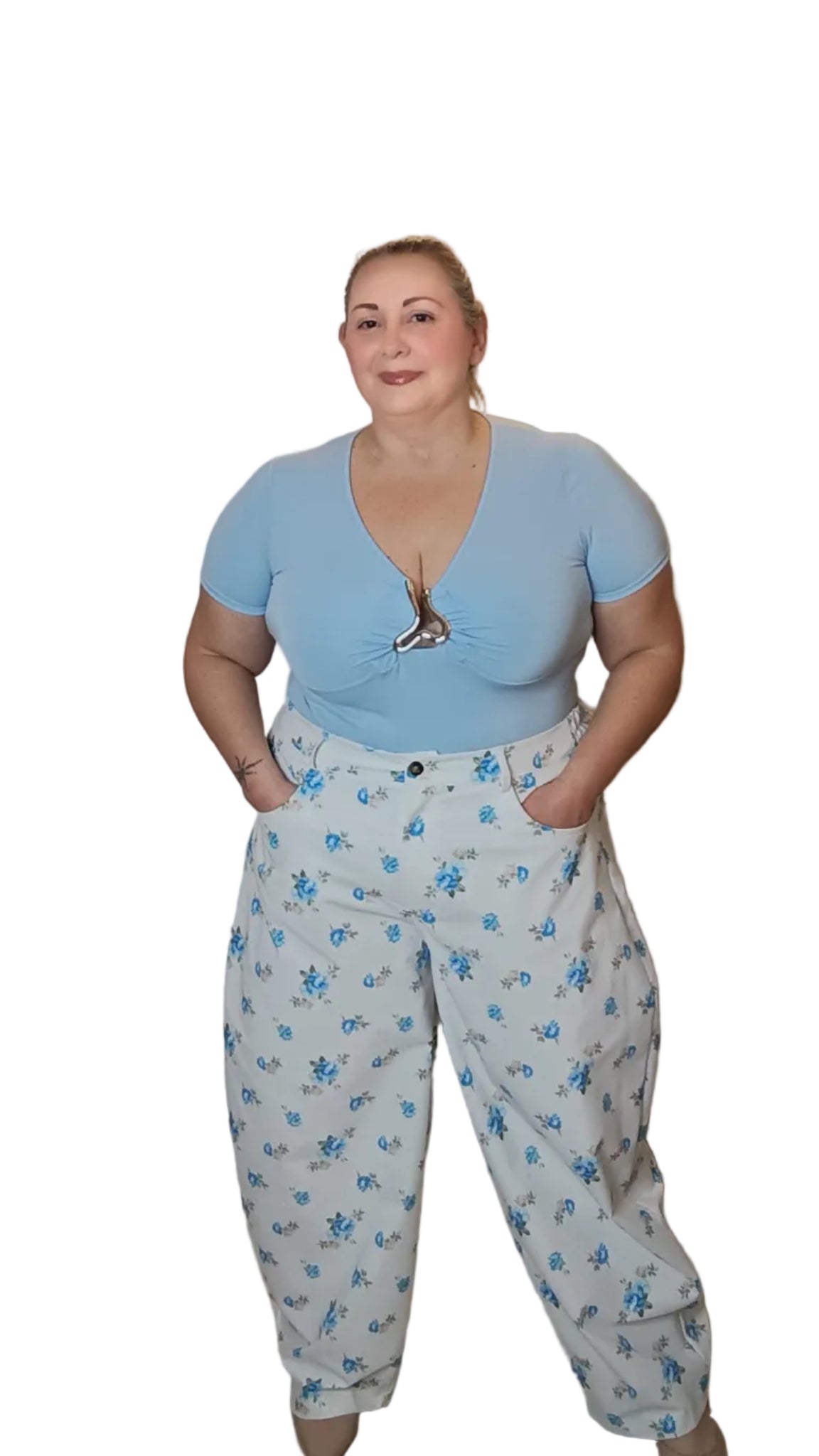 Pantaloni balloon fiorellini